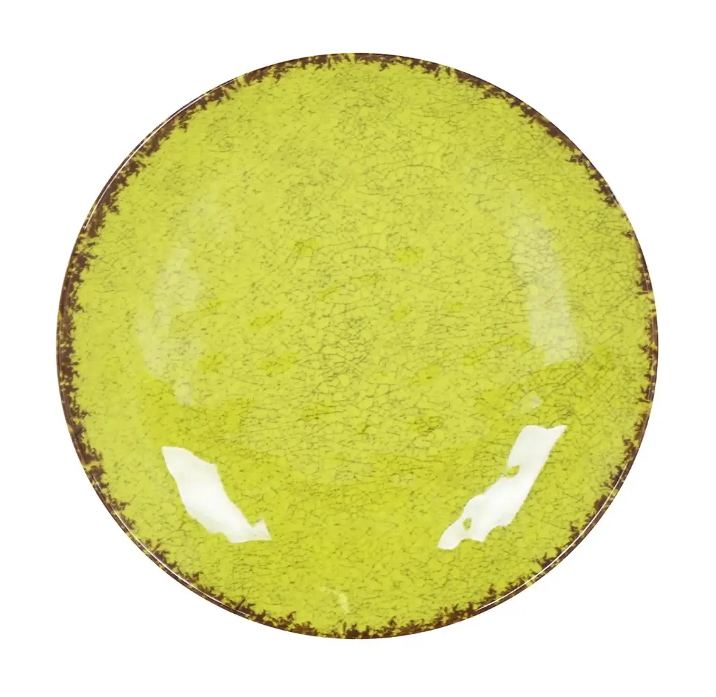 Plato Llano Guayaba Pistacho Melamina 25,5X4 Cm.