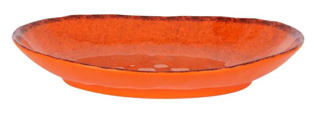 Fuente Oval Guayaba Naranja Melamina 28X21X4 Cm.