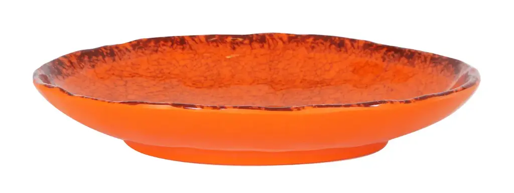 Fuente Oval Guayaba Naranja Melamina 22,5X16,5X4 Cm.