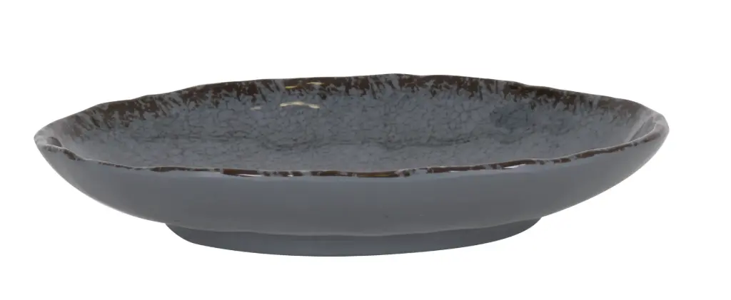 Fuente Oval Guayaba Gris Melamina 22,5X16,5X4 Cm.