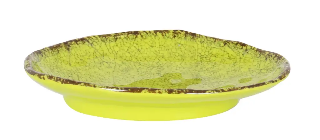 Fuente Oval Guayaba Pistacho Melamina 20X14X3 Cm.