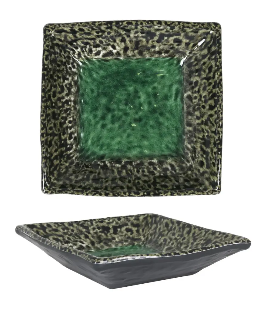 Plato Cuadrado Melamina Isora 19X19X5 Cm.                           