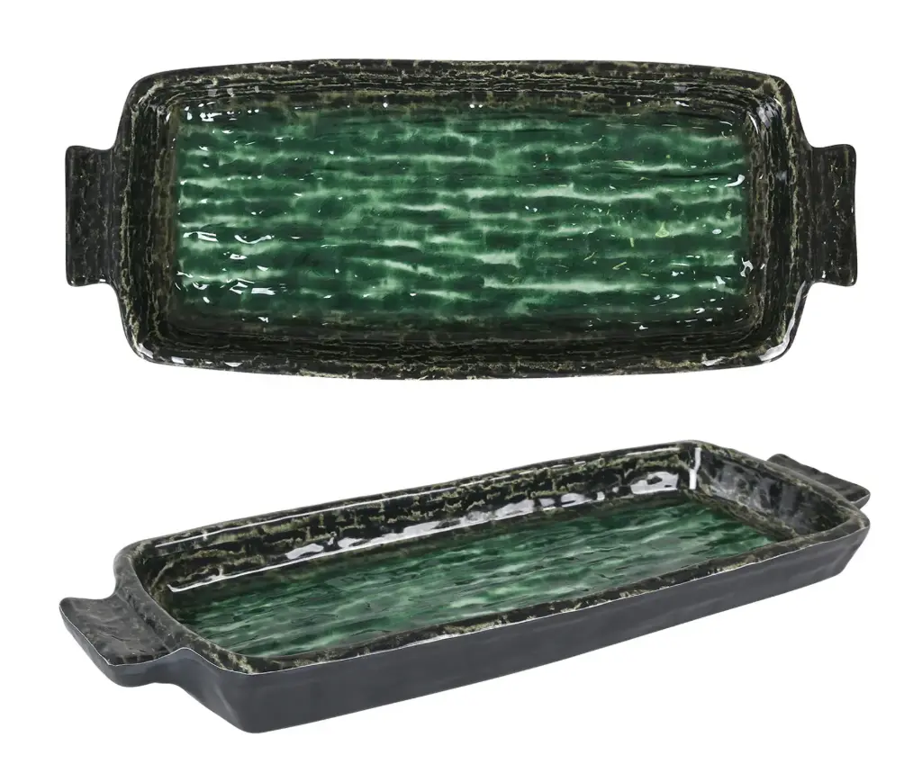 Fuente Rectangular Melamina Isora 34X14X3 Cm.
