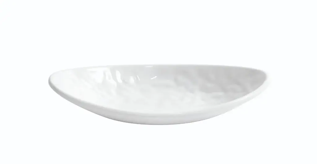 Fuente Oval Mamba Blanca Melamina18,3X10,2X3,5 Cm.