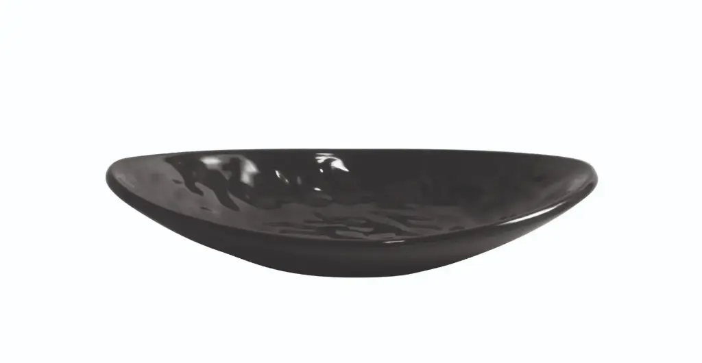 Fuente Oval Mamba Negra Melamina 18,3X10,2X3,5 Cm.