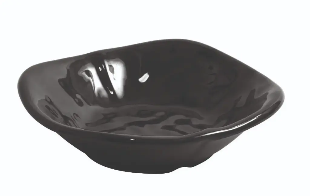 Bol Degustacion Cuadrado Mamba Negro Melamina 12,7X12,7X3,2 Cm.