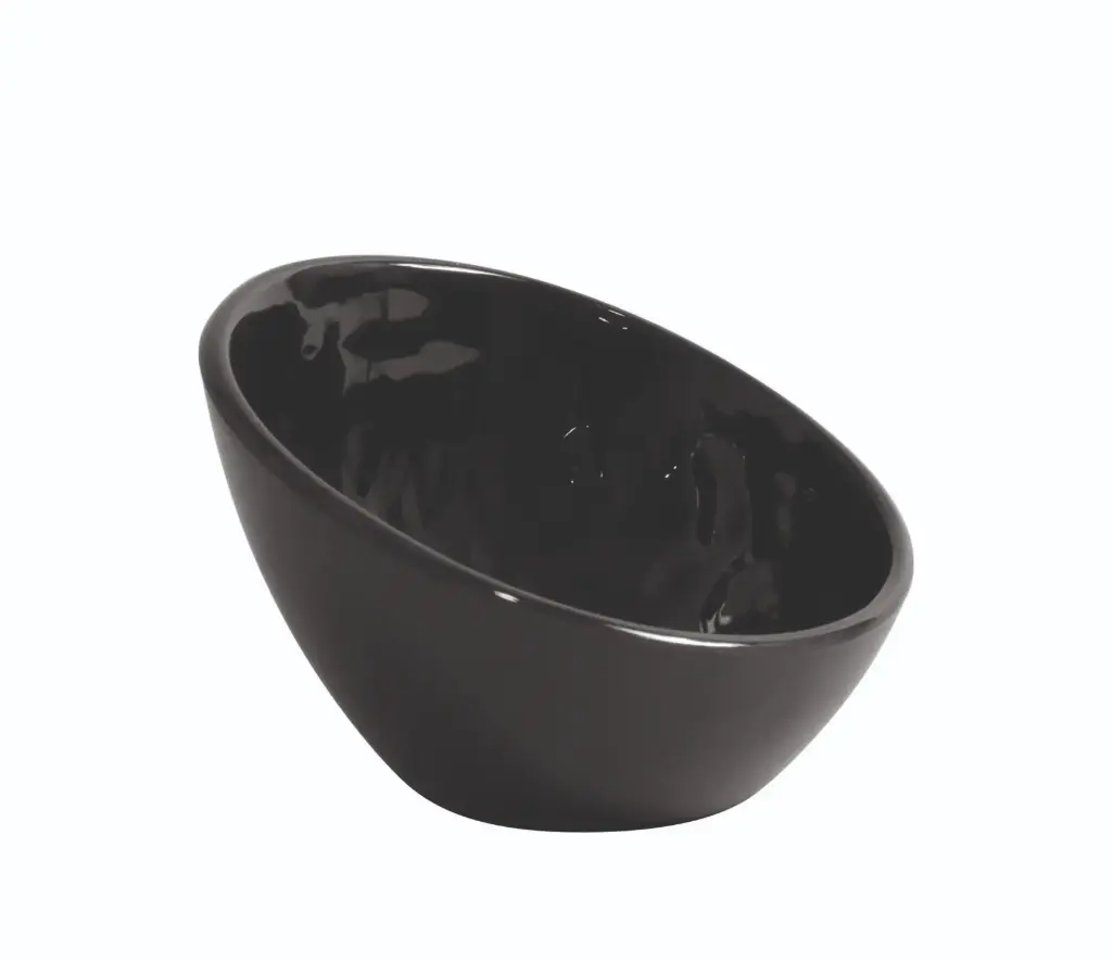 Bol Oval Mamba Negro Melamina 13,4X12,7X8,4 Cm.