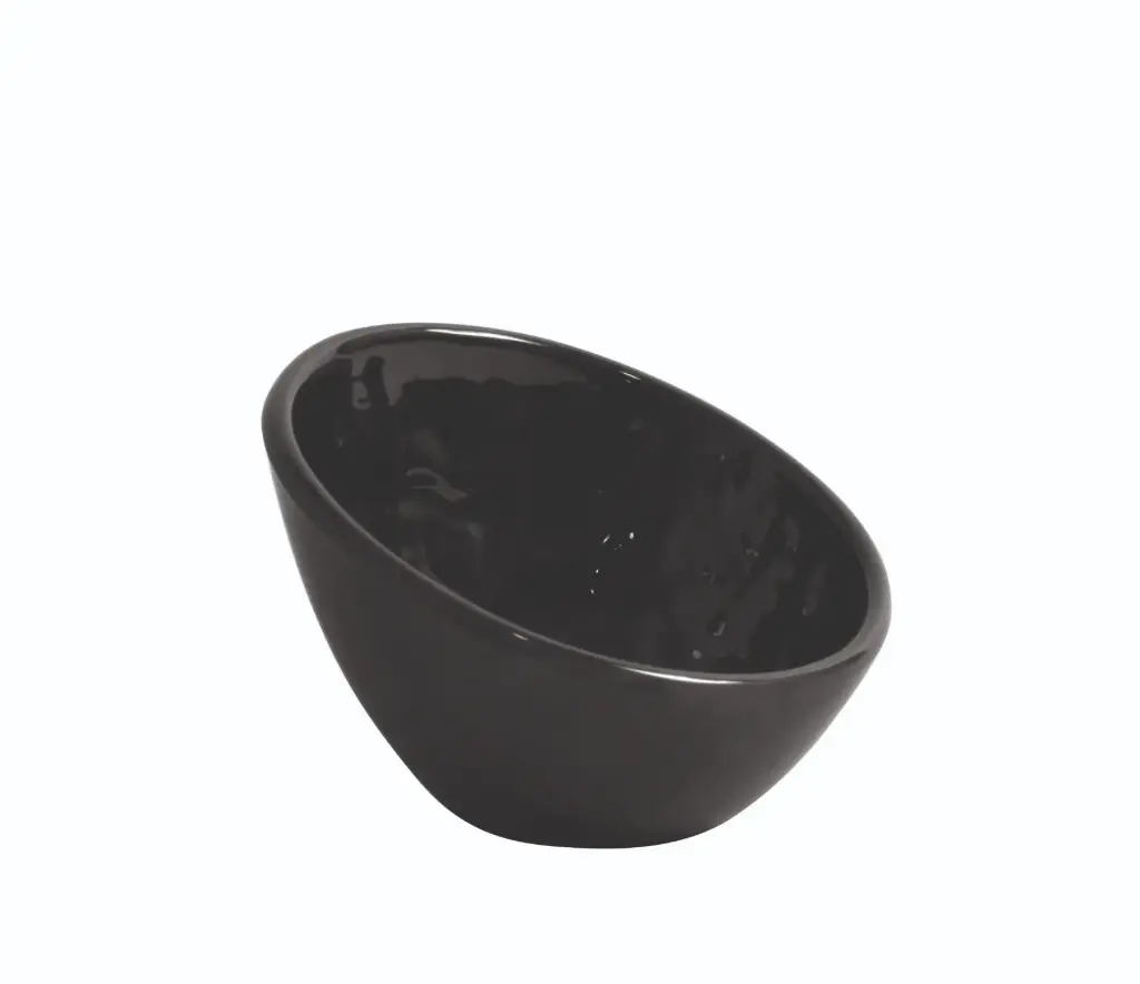 Bol Oval Mamba Negro Melamina 10,6X10,2X6,8 Cm.