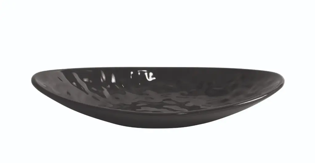 Fuente Oval Mamba Negra Melamina 25,2X13,7X4,4 Cm.