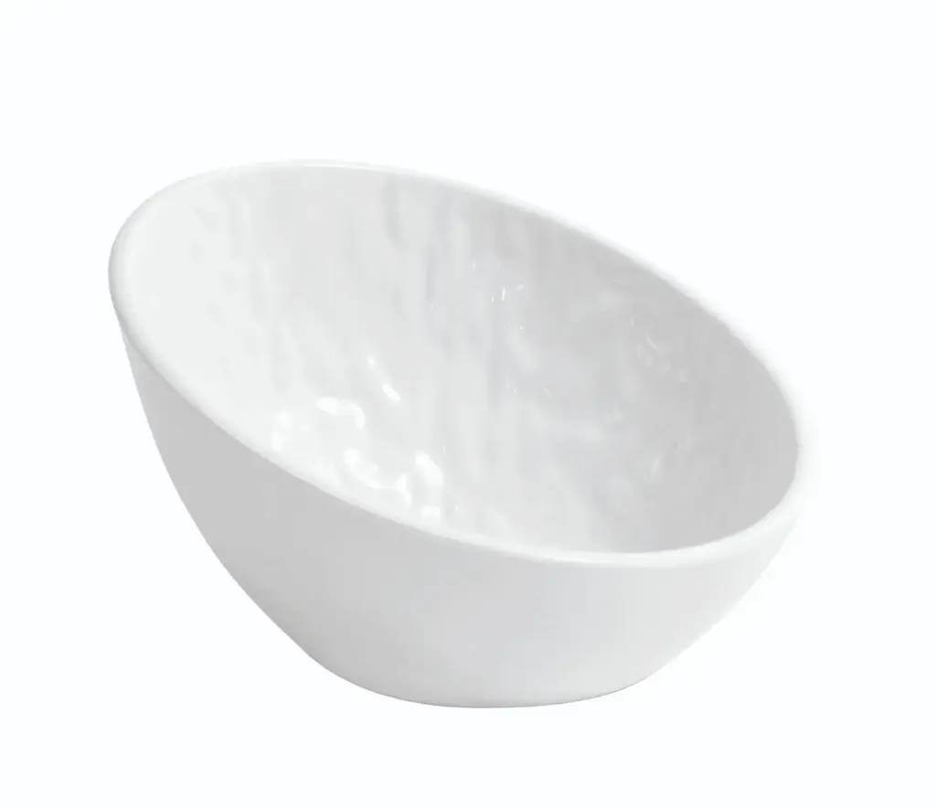 Bol Oval Mamba Blanco Melamina 17X16X9,9 Cm.