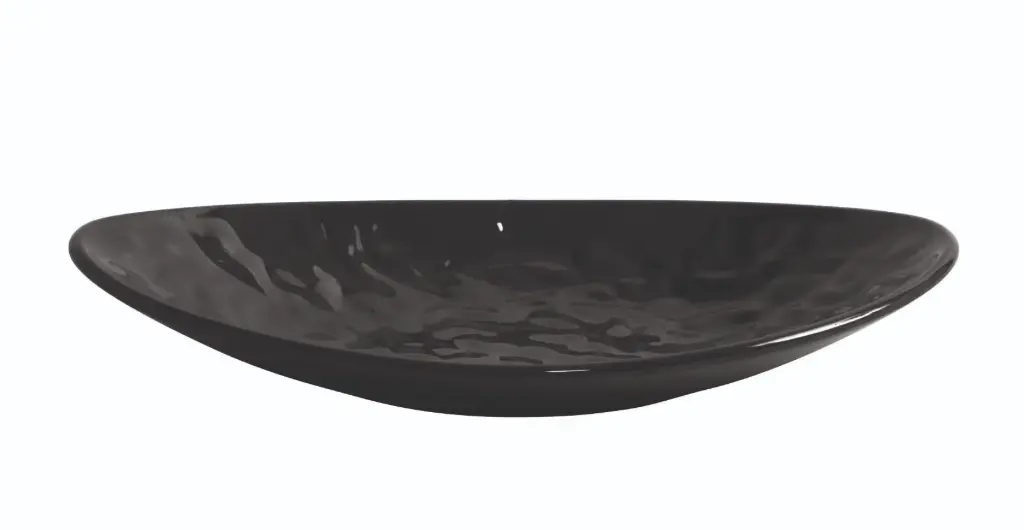 Fuente Oval Mamba Negra Melamina 30,5X17,5X5 Cm.