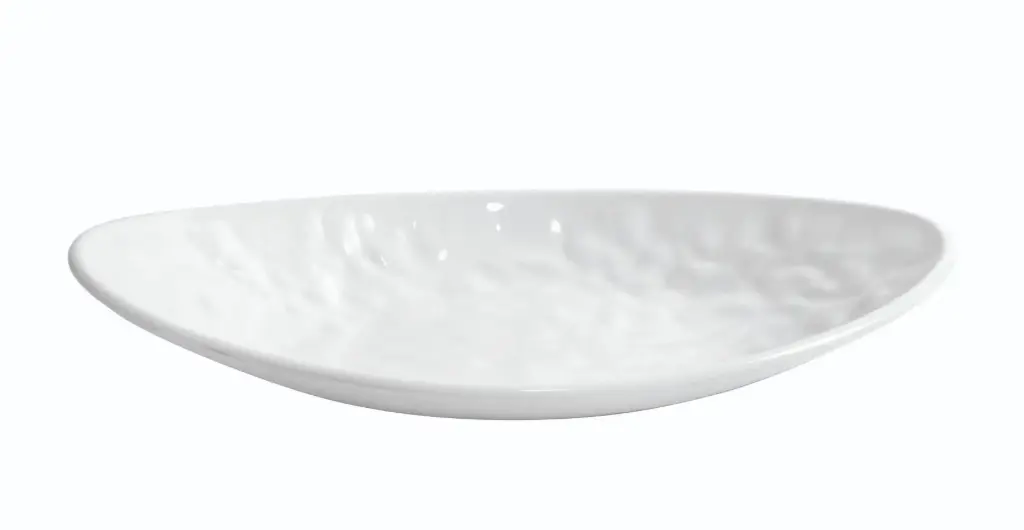 Fuente Oval Mamba Blanca Melamina 30,5X17,5X5 Cm.