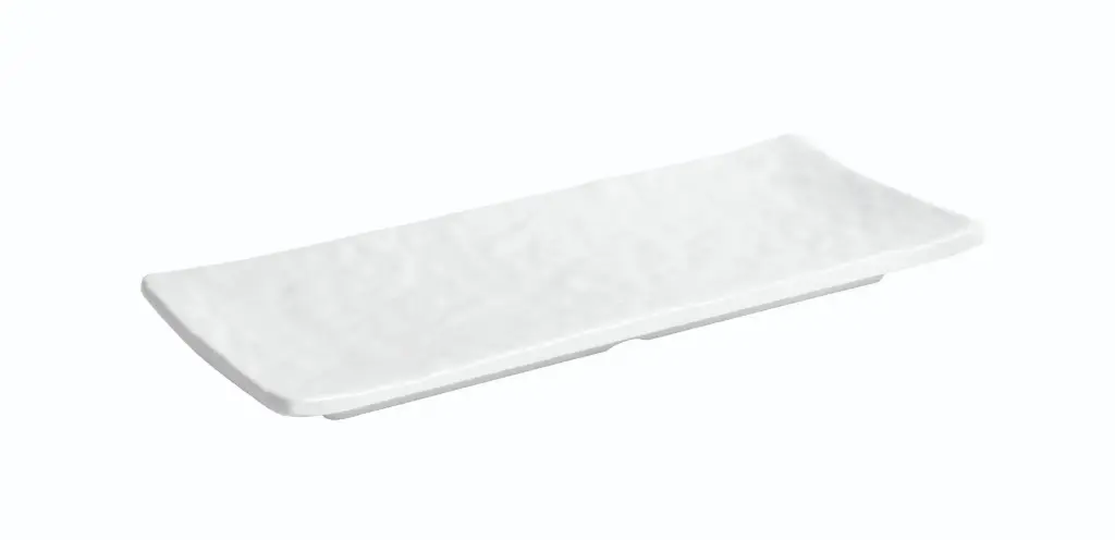 Fuente Rectangular Mamba Blanca Melamina 28,8X12,2X2,5 Cm.