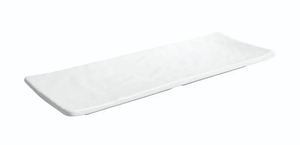 Fuente Rectangular Mamba Blanca Melamina 35,4X12,6X2,5 Cm.