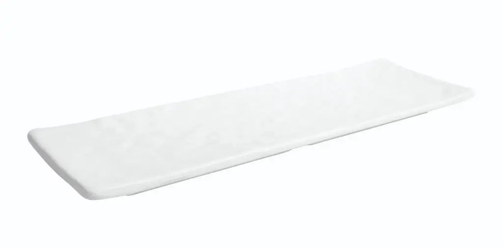 Fuente Rectangular Mamba Blanca Melamina 40,5X13,3X2,3 Cm.