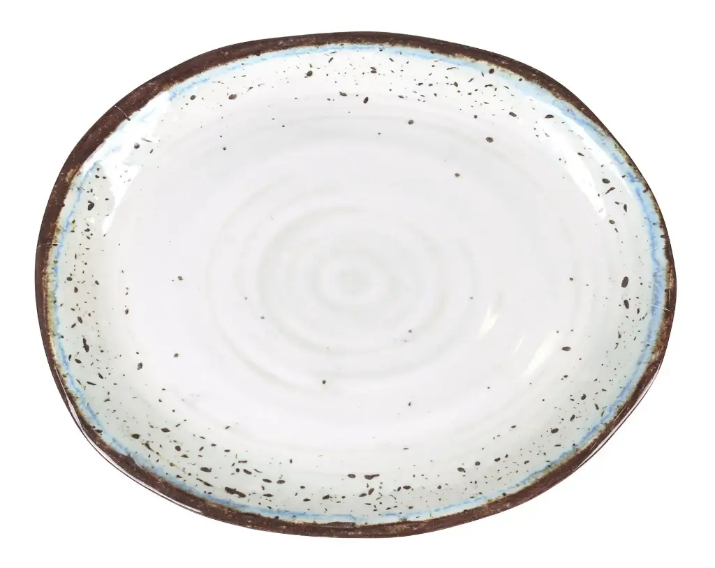 Fuente Oval Melamina Messina 27,5X22X1,5 Cm.