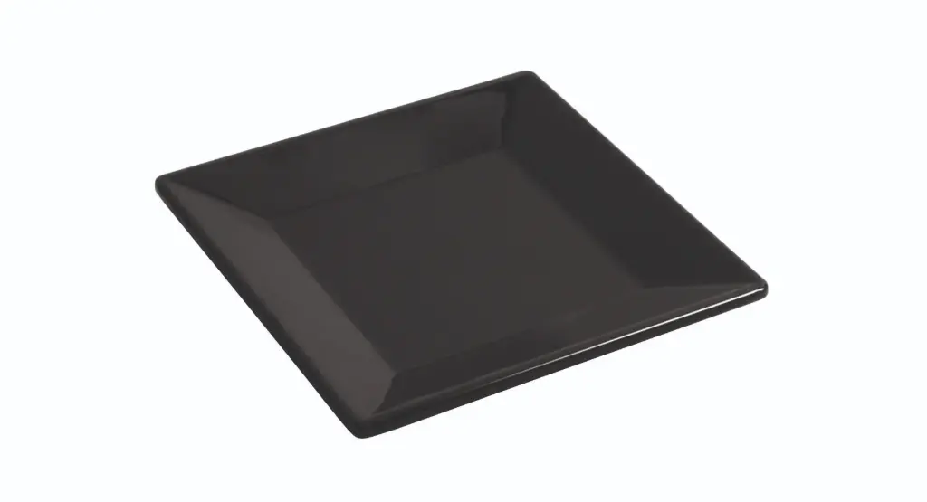 Plato Pan Ming Negro Melamina 15,2X15,2X1,7 Cm.
