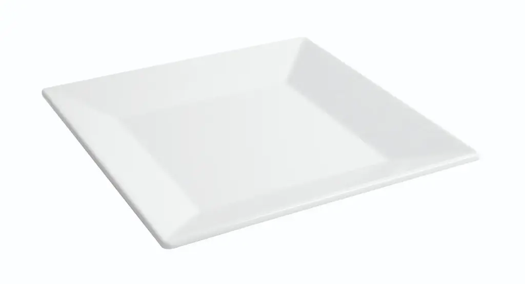 Plato Llano Ming Blanco Melamina 25,5X25,5X2,8 Cm.