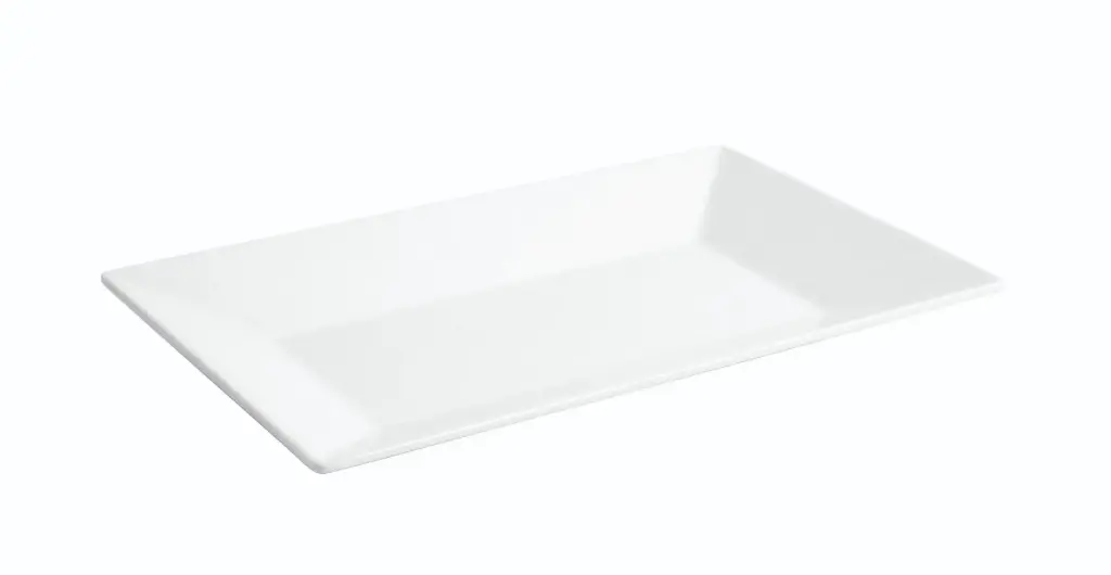 Fuente Rectangular Ming Blanca Melamina 30,5X19X3 Cm.