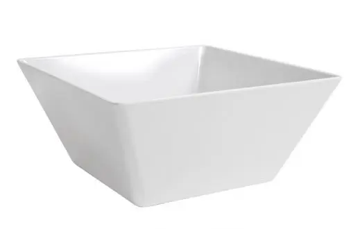 Ensaladera Ming Melamina Blanca 30X30X13.5 Cm.