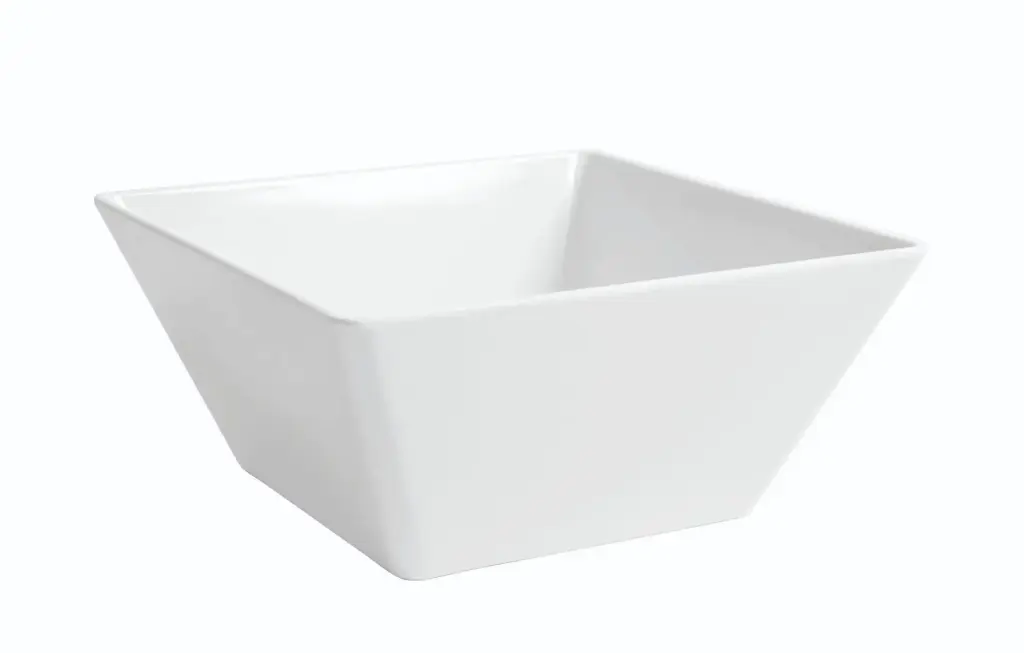 Ensaladera Ming Melamina Blanca 25X25X11.4 Cm.