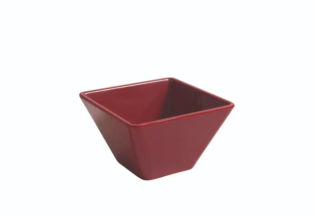Bol Ming Rojo Melamina 8X8X4,5 Cm.