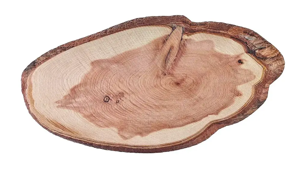 Zz26 Tabla Tronco Oval Teka Melamina 53X27X2 Cm.