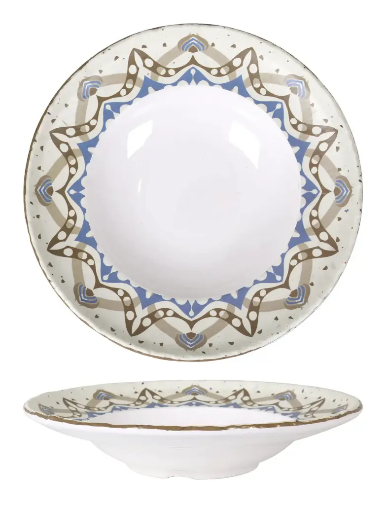 Zz26 Plato Pasta Melamina Shamiana 26X5 Cm.