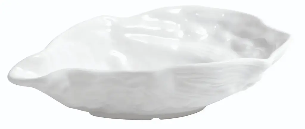 Zz26 Bol Huitre Porcelana Blanco 19X11X4,5 Cm.