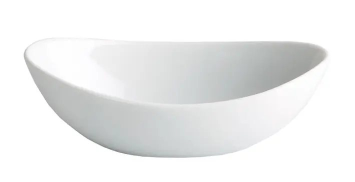 Bol Degustacion Oval Porcelana Blanco 12,5X7,5X4 Cm.