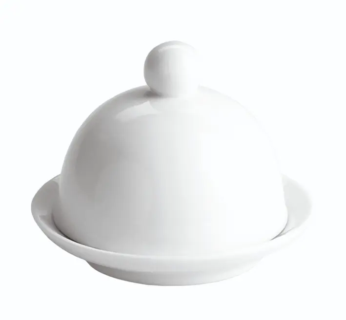 Mantequillera Porcelana 9X7,5 Cm.