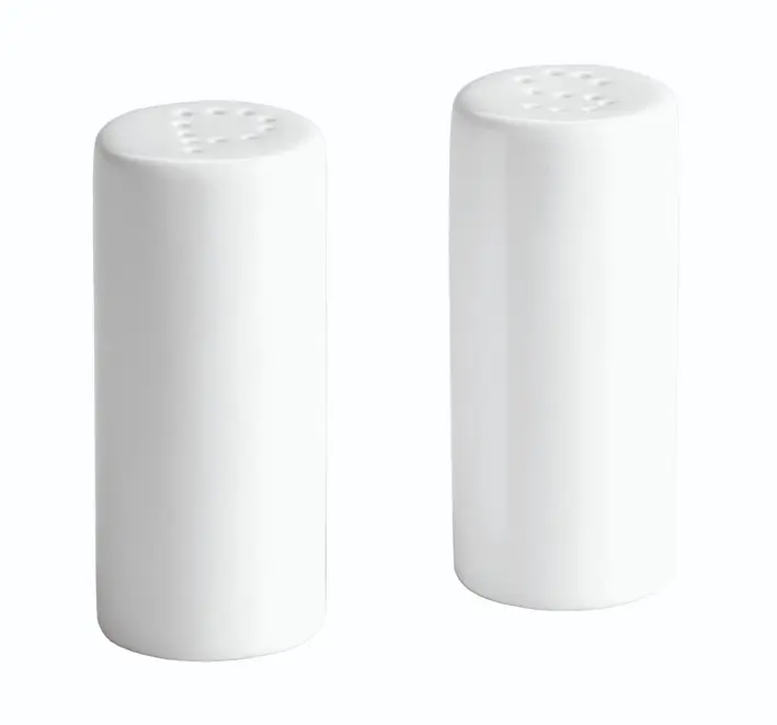 Juego Salero Y Pimentero Porcelana 9X3,8 Cm.
