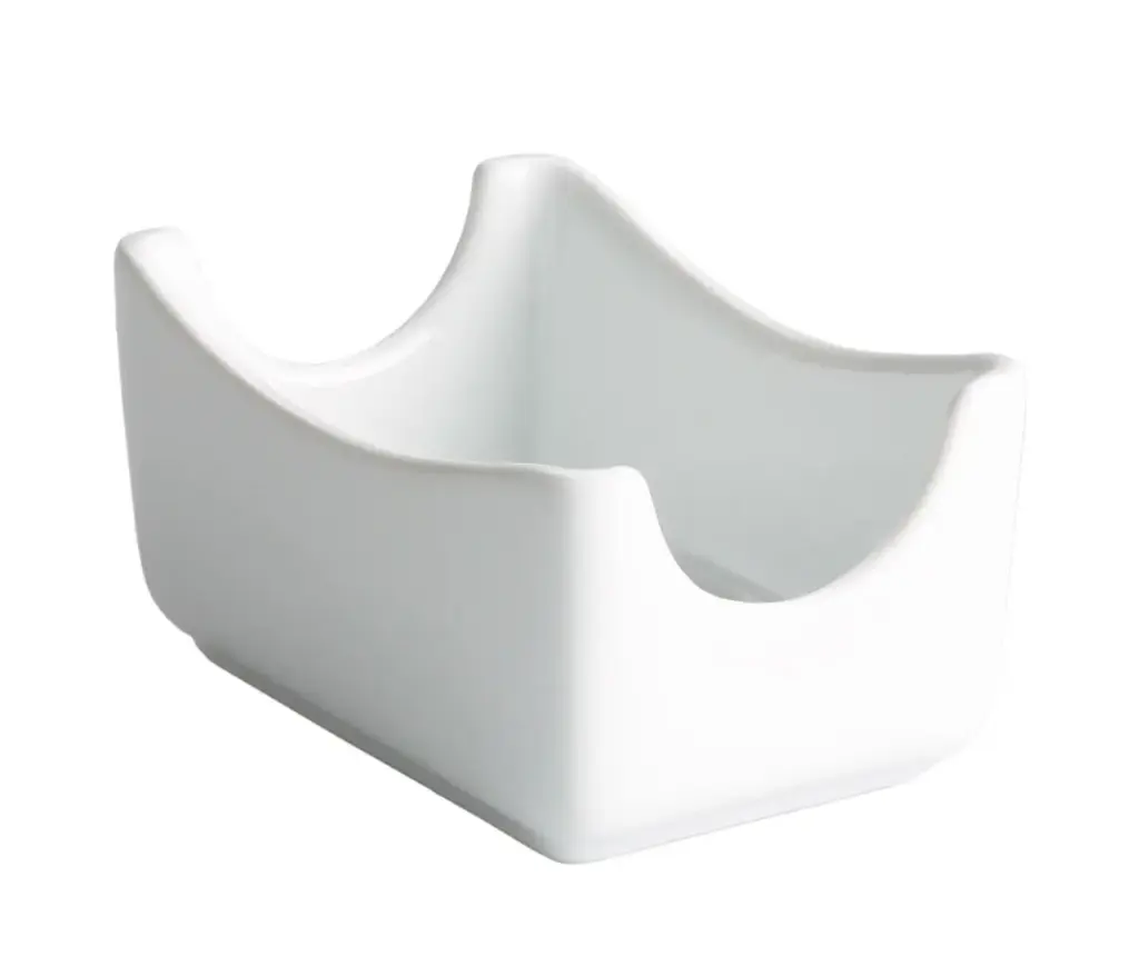 Azucarero Sobres Ming Porcelana Blanco 7X11X5,5 Cm.              
