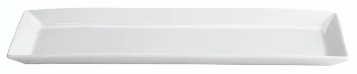 Fuente Rectangular Ming Porcelana Blanca 23,5X12X2 Cm.