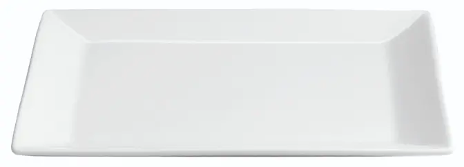 Fuente Rectangular Ming Blanca Porcelana 28X24X2,5 Cm.