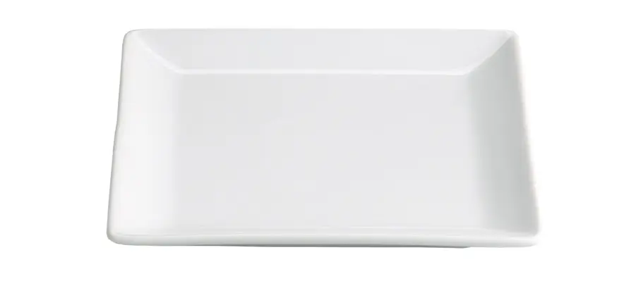 Plato Ming Porcelana Blanco 12X12X1,5 Cm.