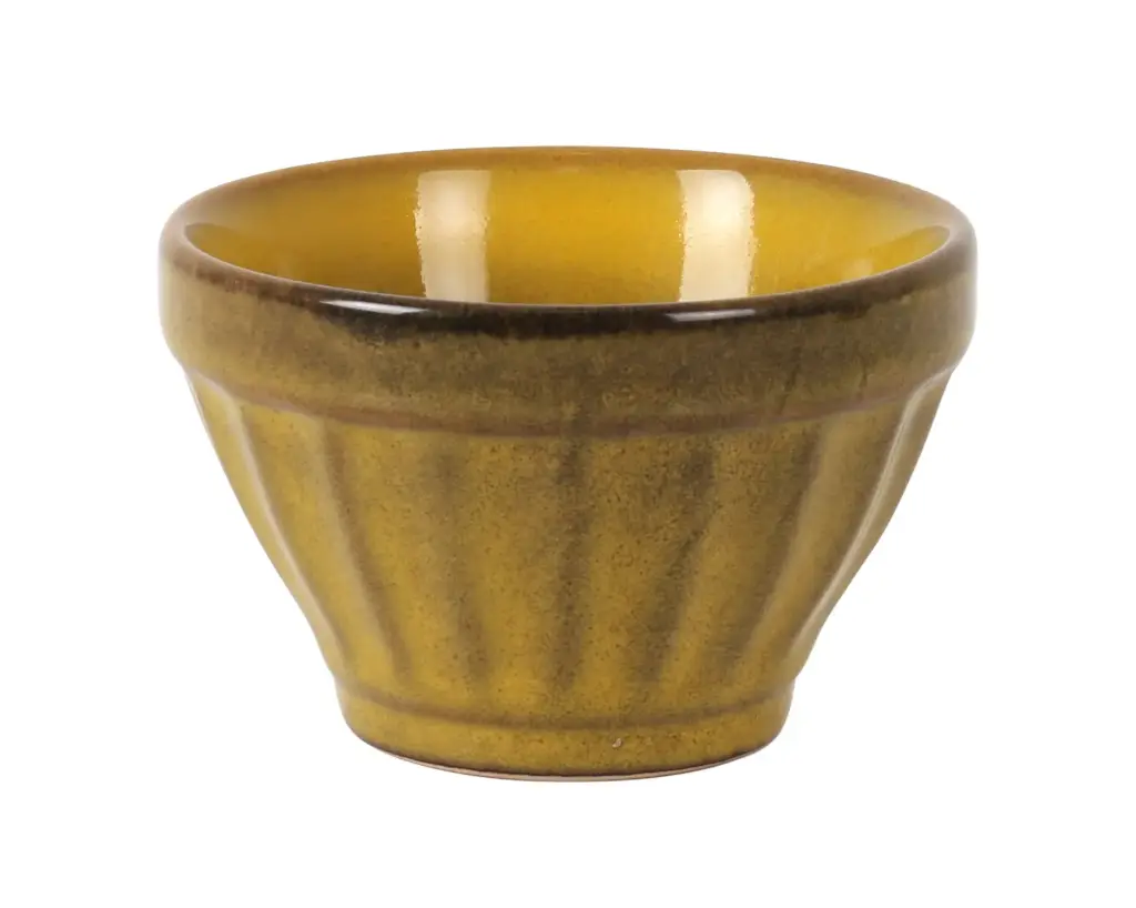 Bol Estrias Mostaza 9X6 Cm.