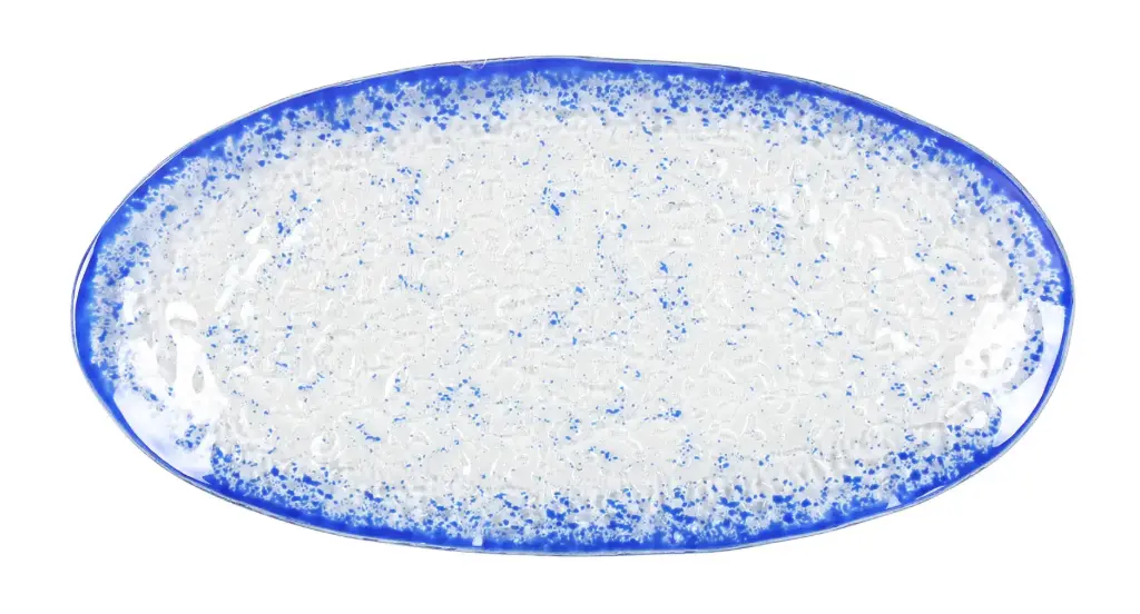 Fuente Oval Dry Cobalto 34X17 Cm.