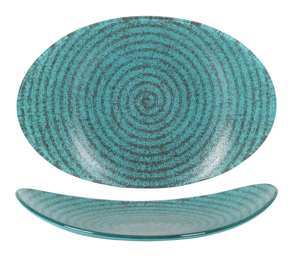 Zz26 Fuente Oval Escargot 30X21X5 Cm.           