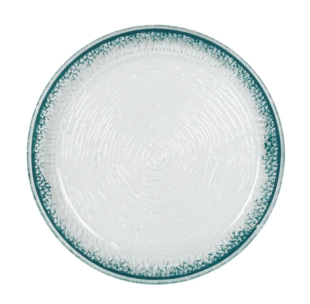 Plato Guajiro Turquesa 24X2,5 Cm.     
