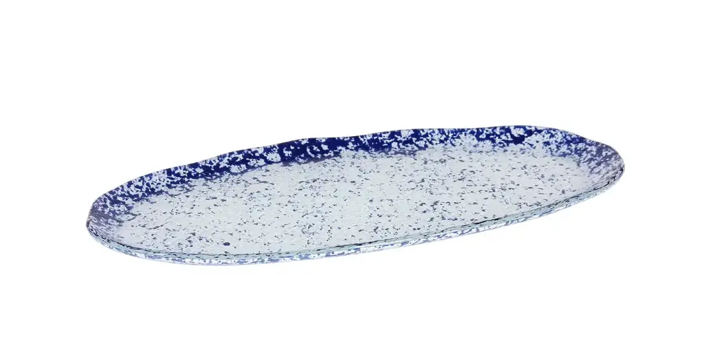 Fuente Oval Cobalto 23X16X1,5 Cm.