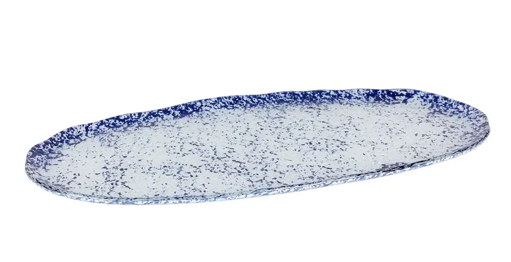 Zz26 Fuente Oval Cobalto 40X20X1,5 Cm.