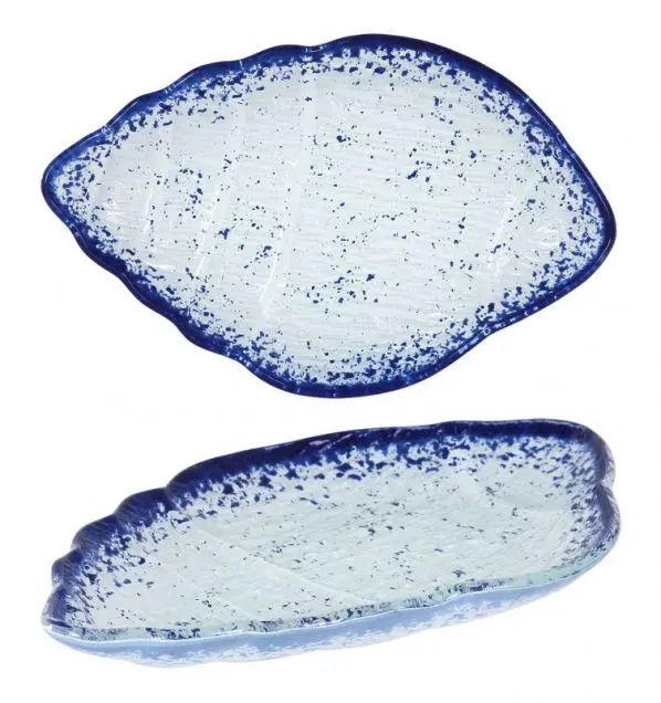 Zz26 Fuente Caracola Cobalto 21,5X14X2 Cm.     
