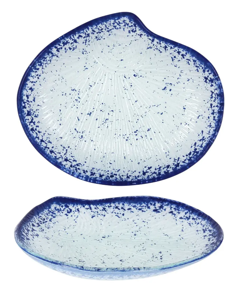 Zz26 Fuente Concha Cobalto 19X16X2 Cm.        
