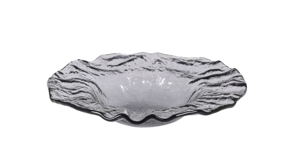 Zz26 Plato Pasta Murano Titanio 25X6 Cm.