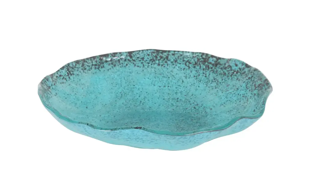 Ensaladera Murano Turquesa 25X5 Cm.