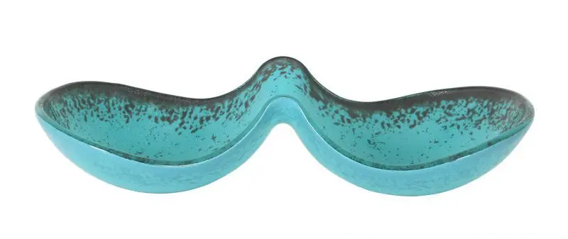 Zz26 Bol Degustacion Doble Turquesa 11X25X4 Cm.         