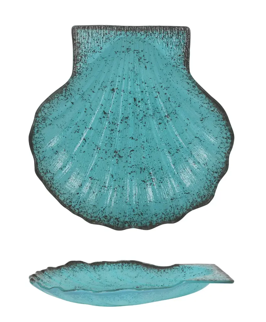 Fuente Concha Turquesa 25X24 Cm.
