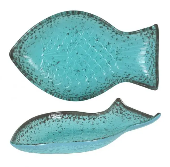 Zz26 Fuente Pez Turquesa 20X12,5X2 Cm.          