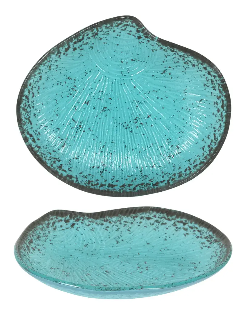 Zz26 Fuente Concha Turquesa 19X16X2 Cm.    
